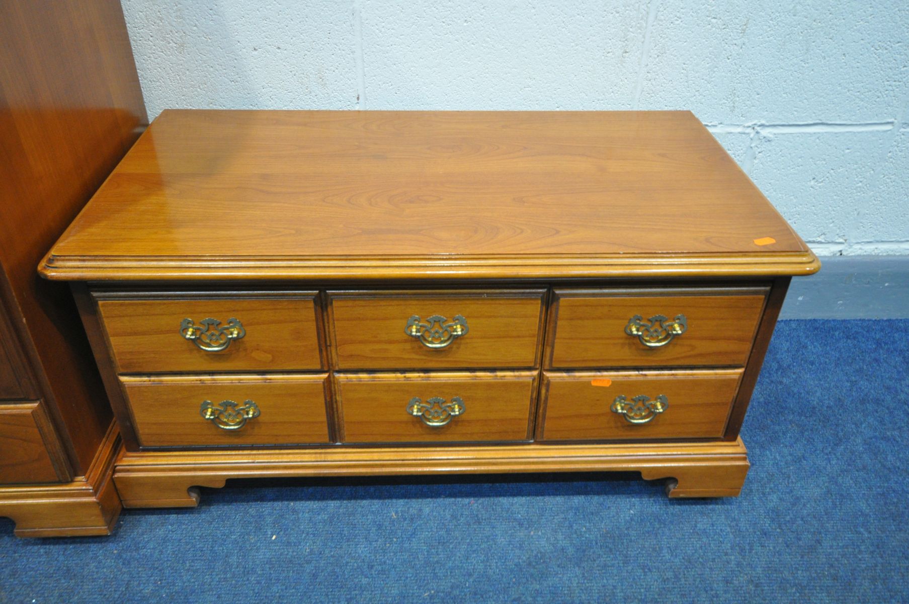 A YOUNGER CHERRYWOOD COCKTAIL CABINET, the double glazed top over a fall front section, two drawer - Image 4 of 6