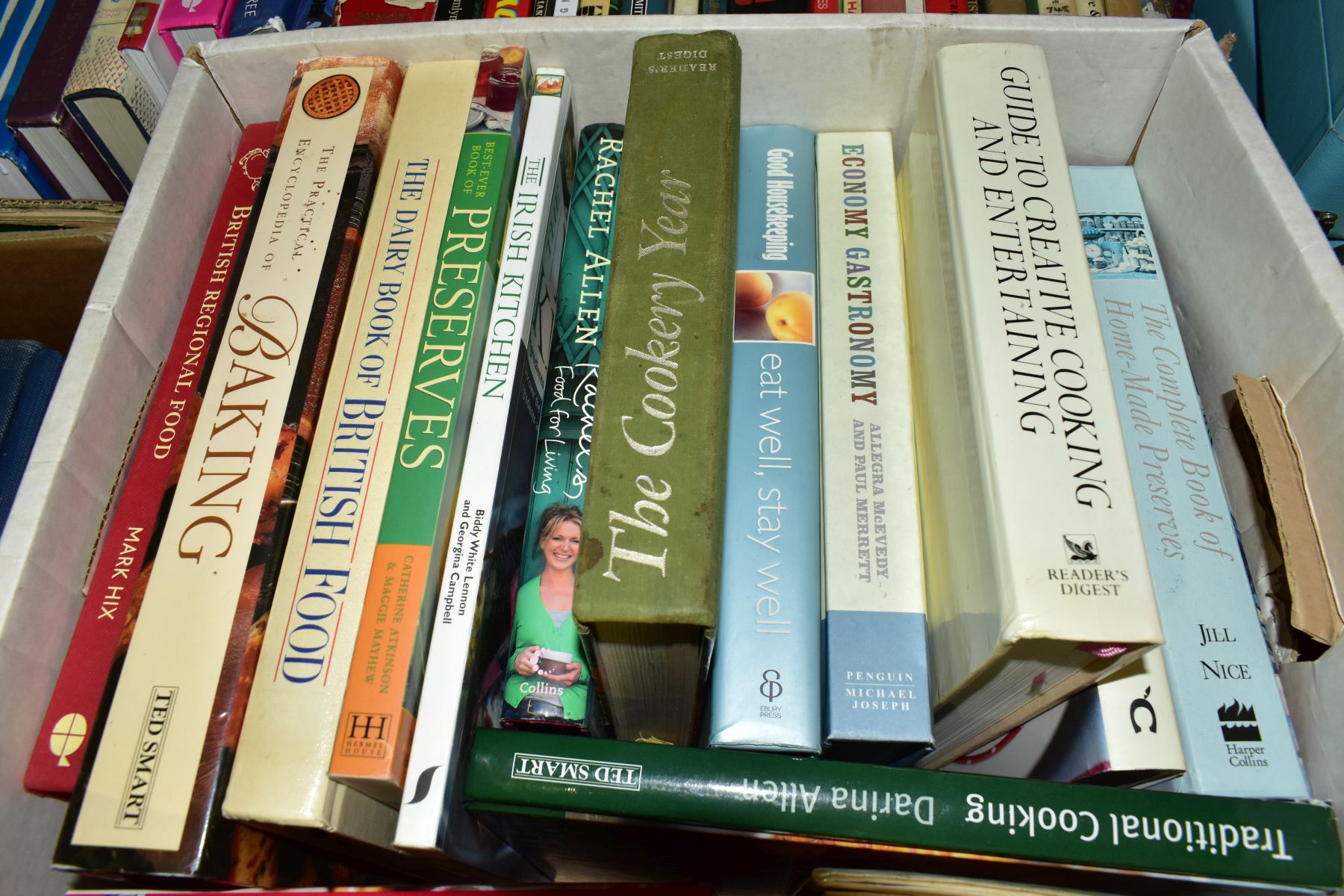 SEVEN BOXES OF BOOKS ETC, subjects include cookery - James Martin, River Cottage, Vefa's Cottage, - Image 9 of 10