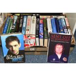 A BOX OF FOOTBALL BIOGRAPHIES AND AUTOBIOGRAPHIES, twenty two books, subjects/authors to include