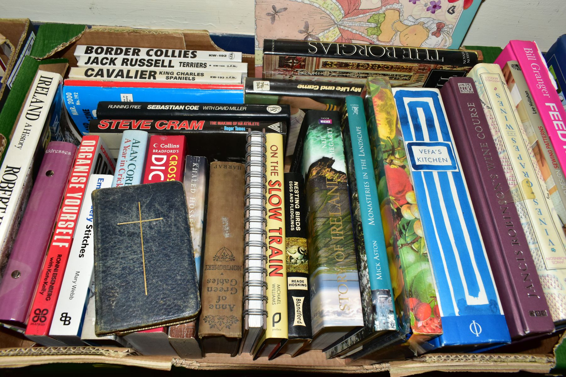 SEVEN BOXES OF BOOKS ETC, subjects include cookery - James Martin, River Cottage, Vefa's Cottage, - Image 7 of 10