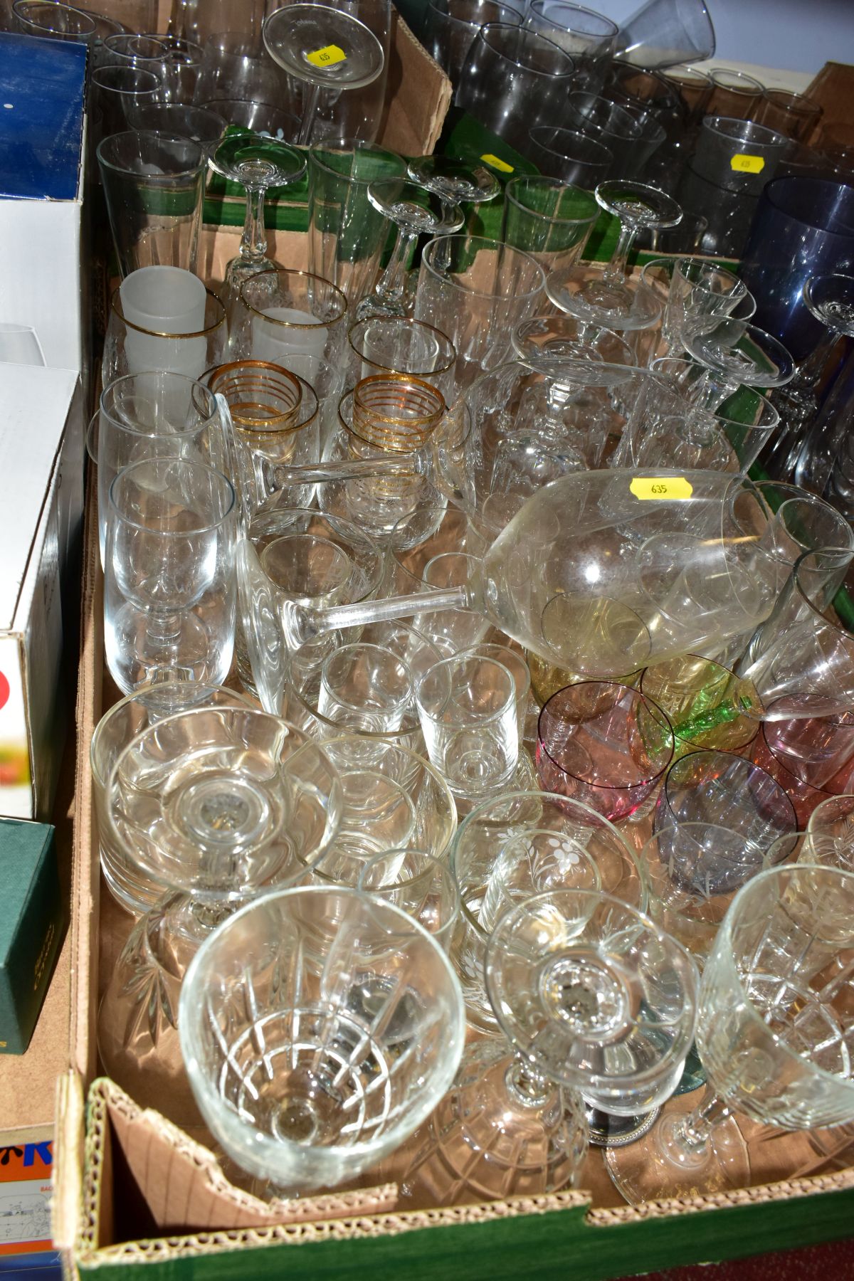 FOUR BOXES AND LOOSE ASSORTED DRINKING GLASSES ETC, to include boxed Dartington FT83 Irish coffee - Image 4 of 9