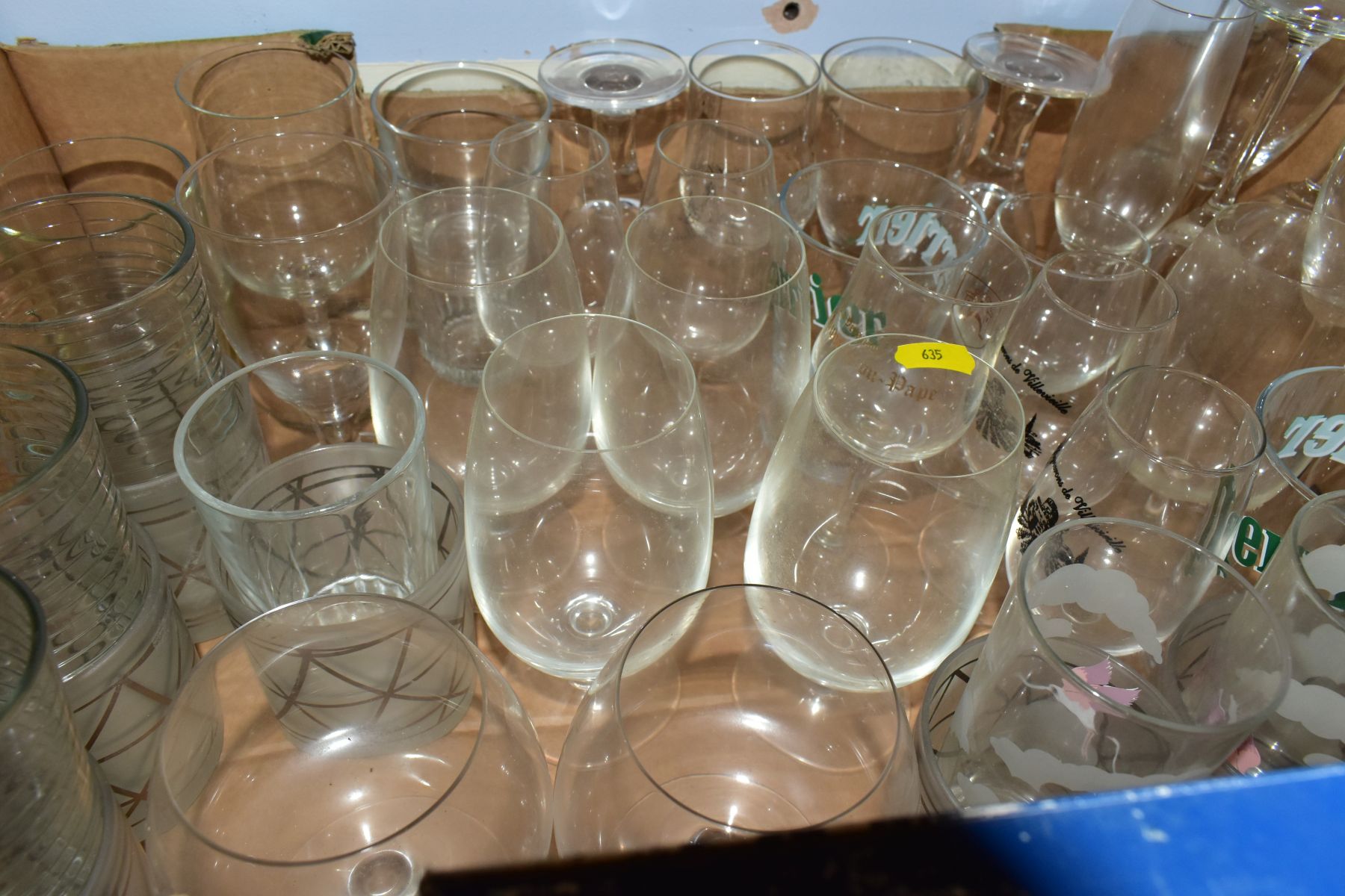 FOUR BOXES AND LOOSE ASSORTED DRINKING GLASSES ETC, to include boxed Dartington FT83 Irish coffee - Image 8 of 9