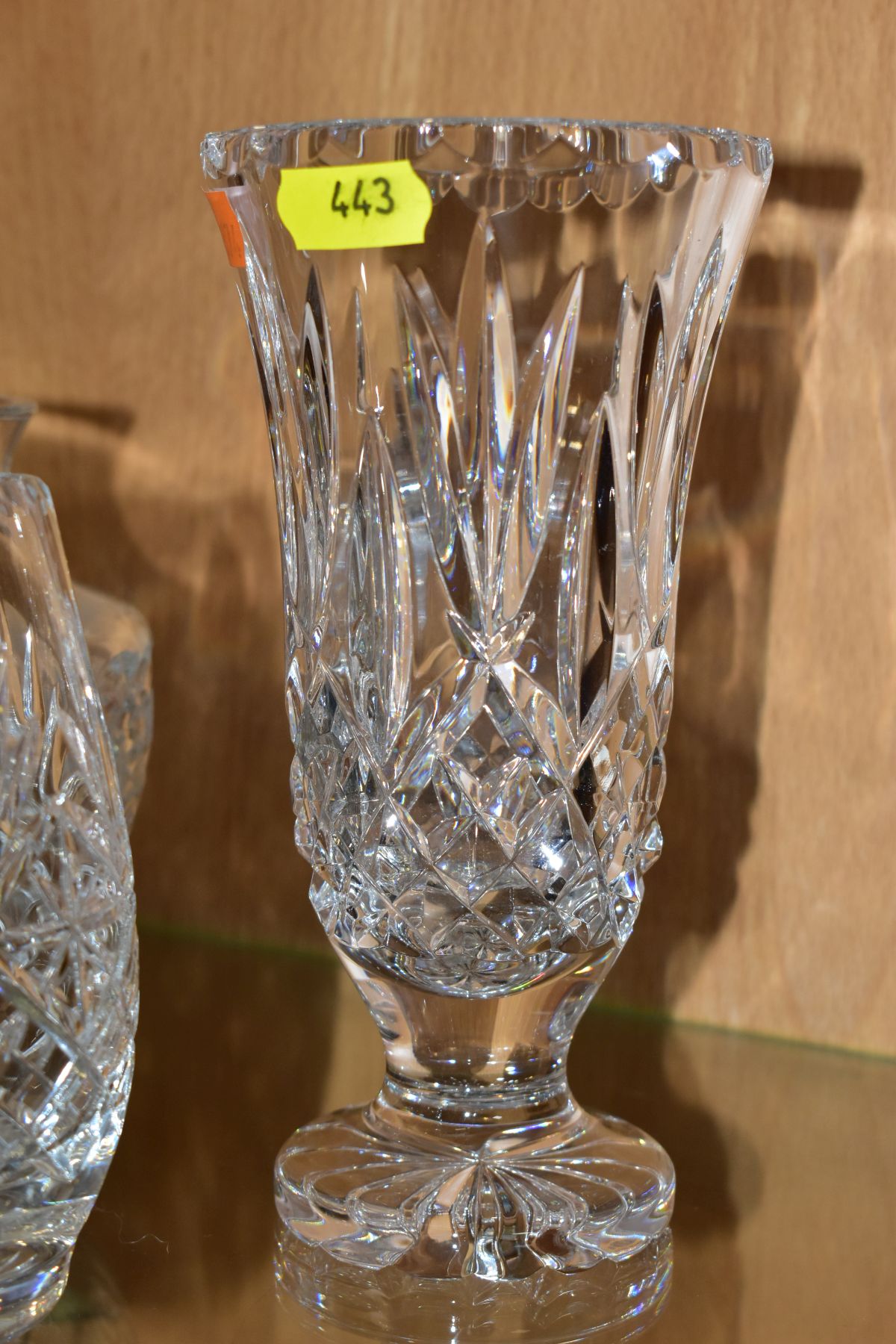 THREE WATERFORD CRYSTAL VASES AND A THOMAS WEBB VASE, including two Waterford Nocturne examples, - Image 3 of 7