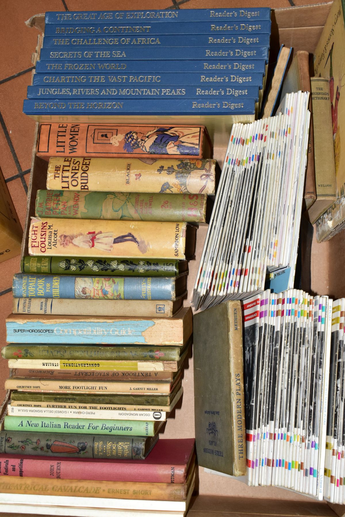 FIVE BOXES OF RECORDS, BOOKS AND EPHEMERA ETC, records include 'Living Shakespeare' a five volume - Image 8 of 9