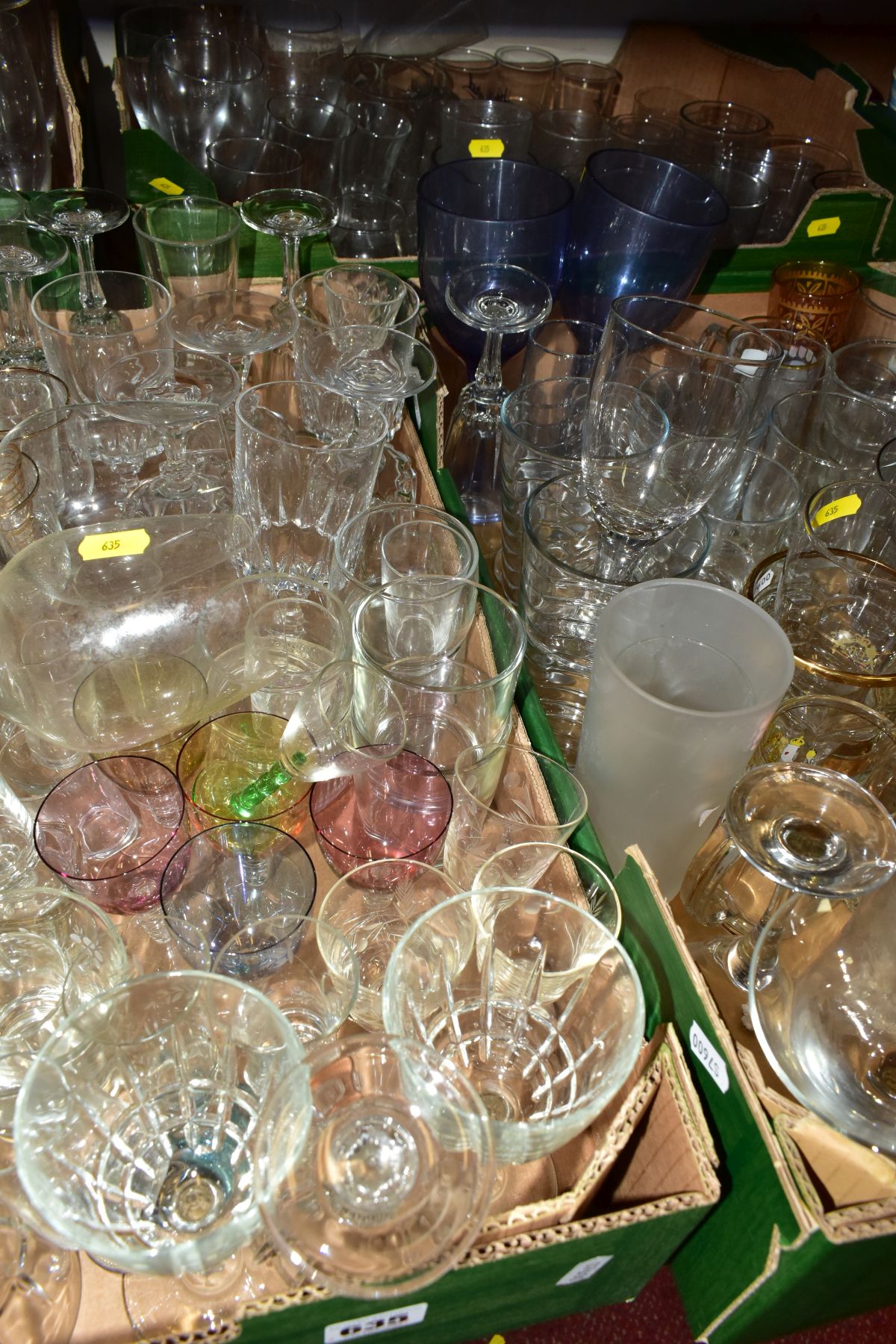 FOUR BOXES AND LOOSE ASSORTED DRINKING GLASSES ETC, to include boxed Dartington FT83 Irish coffee - Image 3 of 9