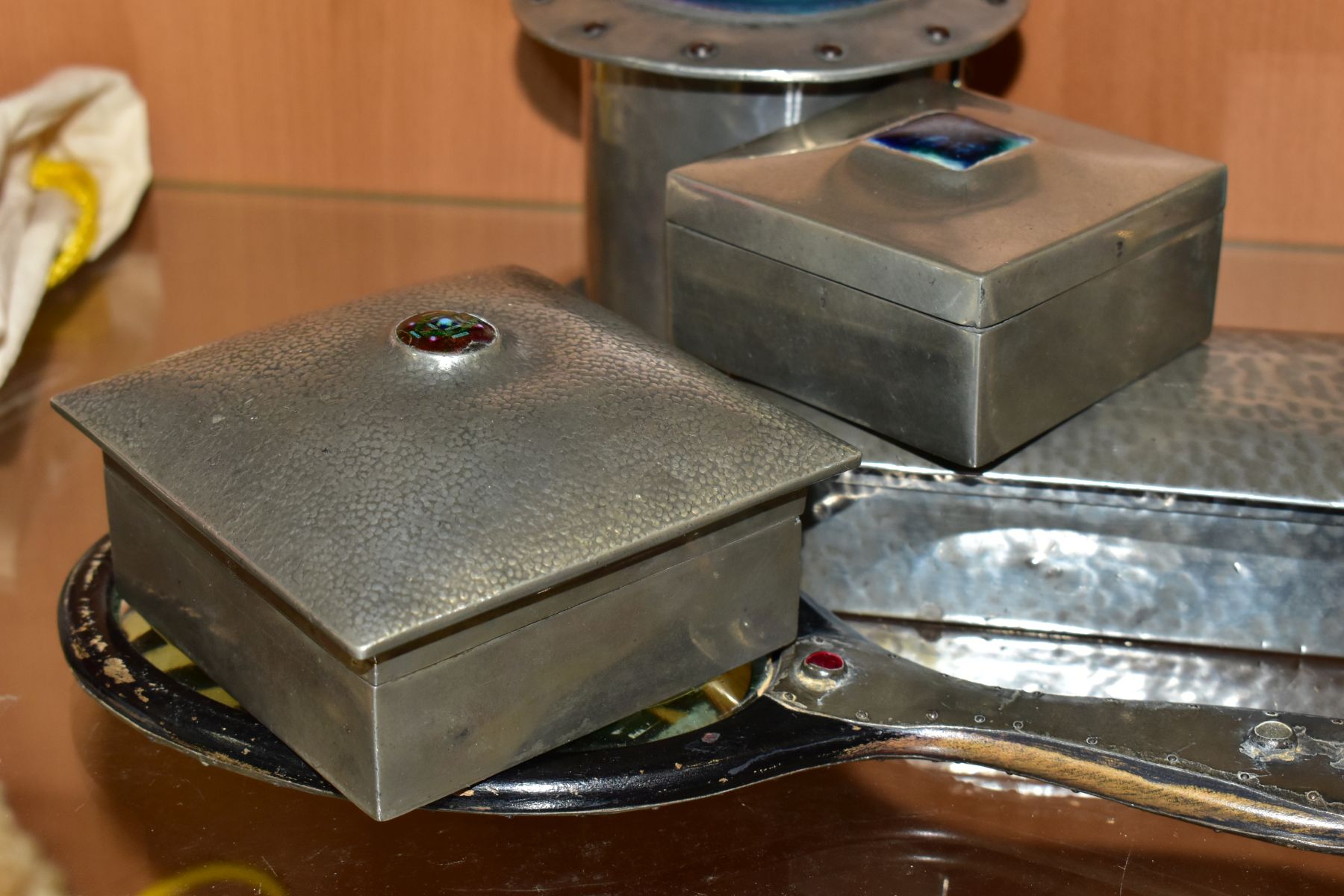 TWO LIBERTY & CO PEWTER BOXES AND THREE OTHER ITEMS OF PEWTER, comprising a Liberty & Co cigarette - Image 17 of 17