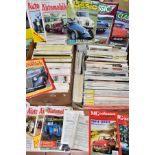 TWO BOXES OF MOTORING MAGAZINES, approximately two hundred publications from the 1970s, 1980s and