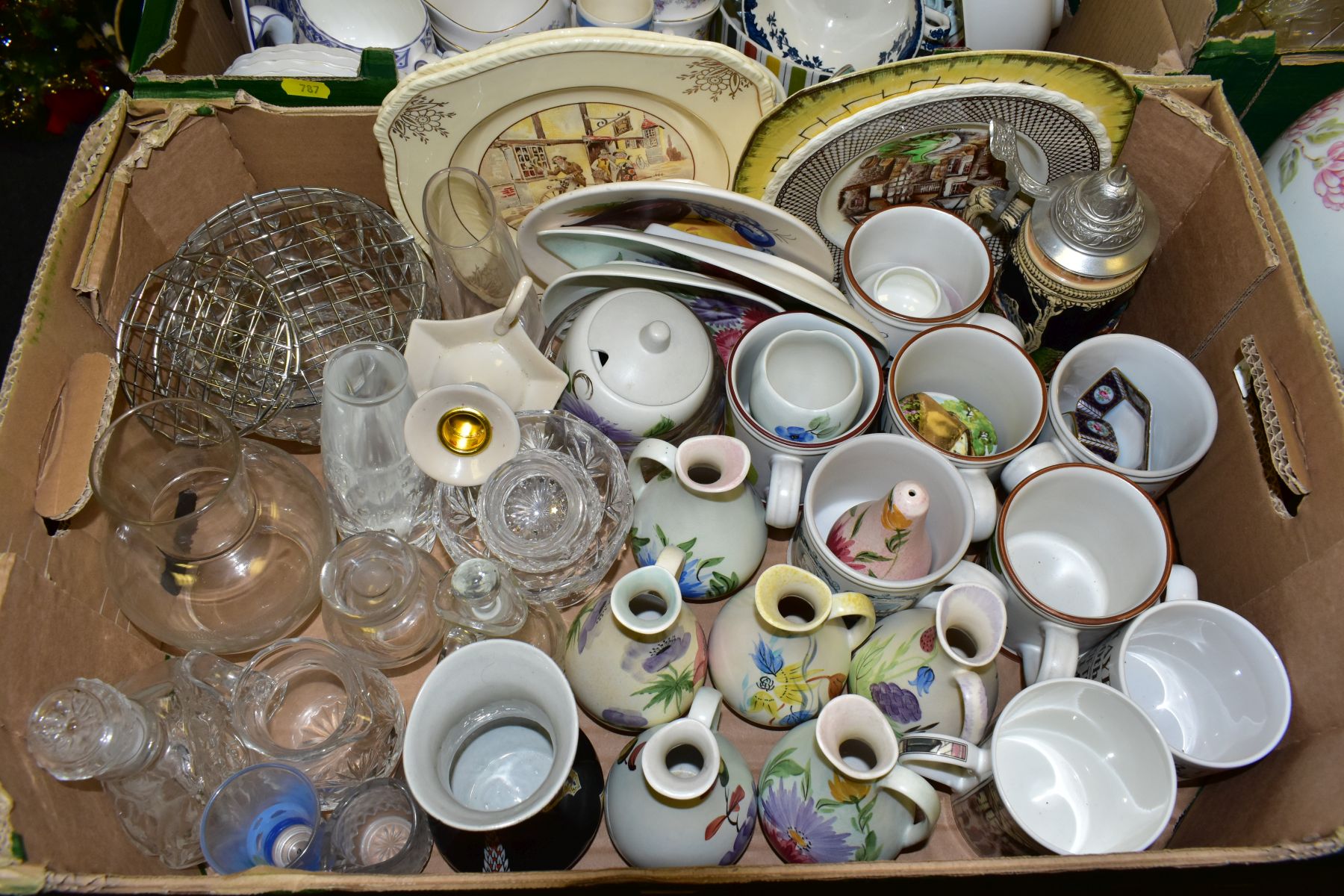 FOUR BOXES AND LOOSE CERAMICS AND GLASS WARES, to include a Royal Doulton Pretty Ladies Alexandra - Image 4 of 11