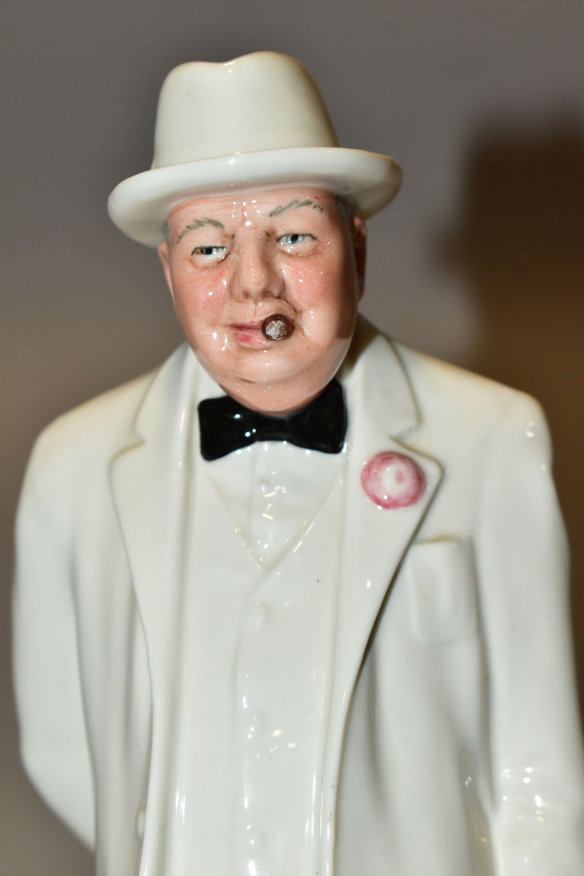 A ROYAL DOULTON FIGURE 'SIR WINSTON CHURCHILL' HN3057, printed marks to the base, height 27cm ( - Image 5 of 5