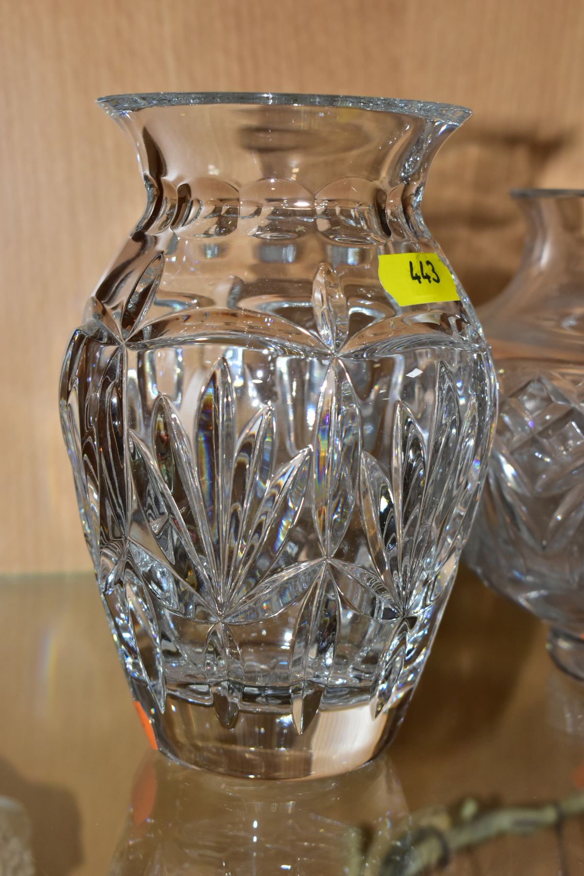 THREE WATERFORD CRYSTAL VASES AND A THOMAS WEBB VASE, including two Waterford Nocturne examples, - Image 4 of 7