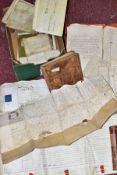 ANTIQUARIAN DOCUMENTS, ten indentures, a collection of inventory, rate books etc, dating from the