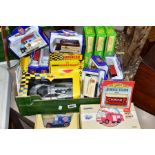 A BOX OF BOXED DIECAST VEHICLES, twenty one vehicles to include a Corgi limited edition 1407/5000