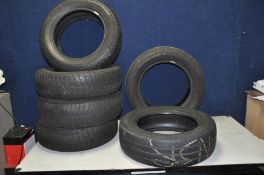 A SET OF FOUR CONTINENTAL TS800 WINTER TYRES 175/65 R14, a Michelin Alpin 185/60 R15 winter tyre and