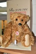 A BOXED LIMITED EDITION STEIFF 'BEAR 28 PB 1904', no.4745/7000, light brown wavy mohair, jointed,