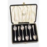 A CASED SET OF SIX SILVER TEASPOONS, each of an old English pattern, hallmarked 'T Wilkinson & Sons'