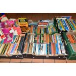 SEVEN BOXES OF BOOKS, approximately five hundred titles to include fiction, science fiction, crime