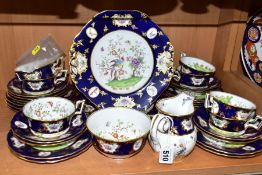 A SPODE COPELAND'S CHINA TEA SET, PATTERN NO. R4105, retailed by 'T.F. LUMB & CO 39 NORTH PARADE,