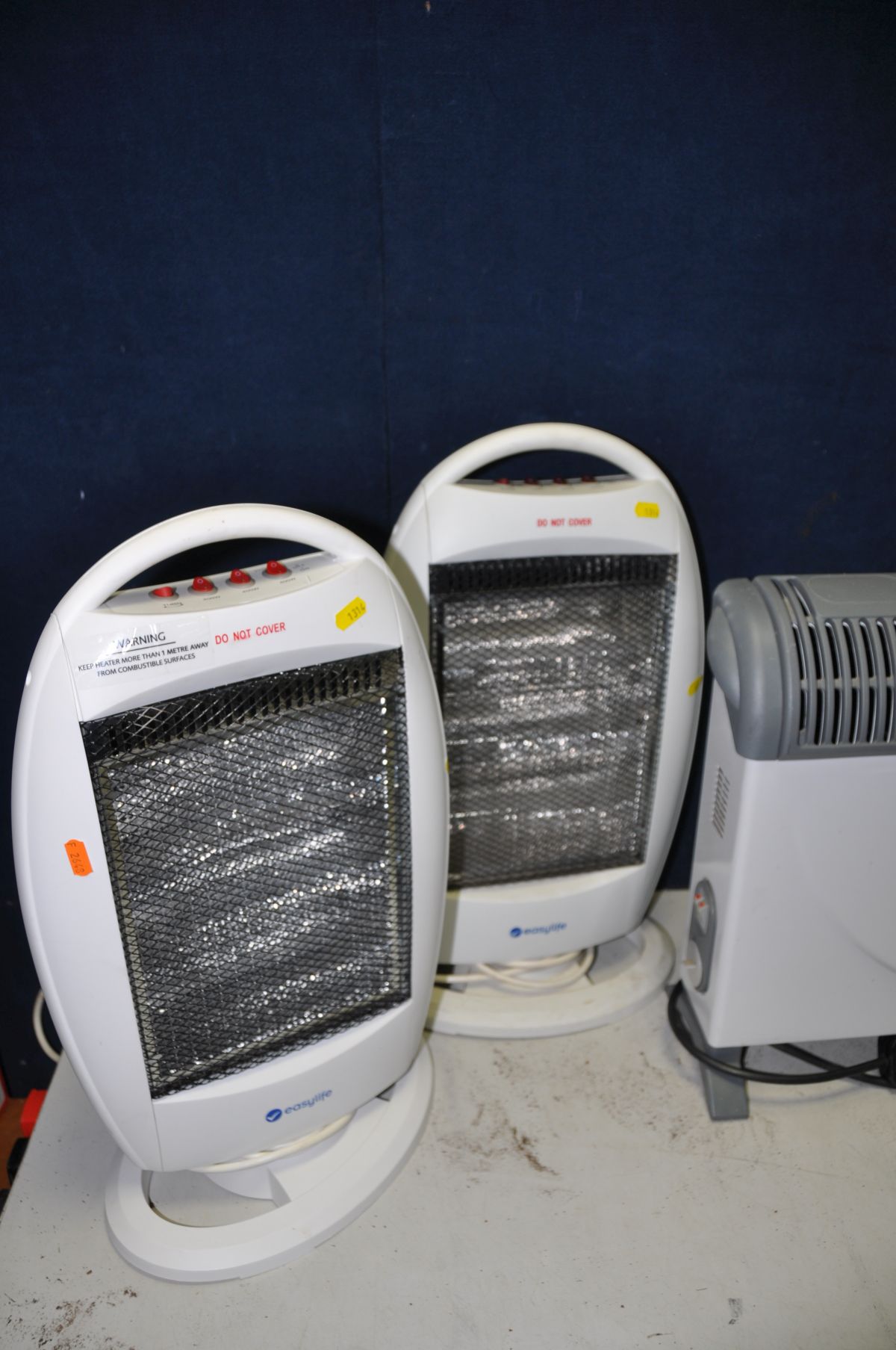A SELECTION OF HEATERS comprising of three Easylife halogen heaters, two Hotwave blow heaters and - Image 2 of 4