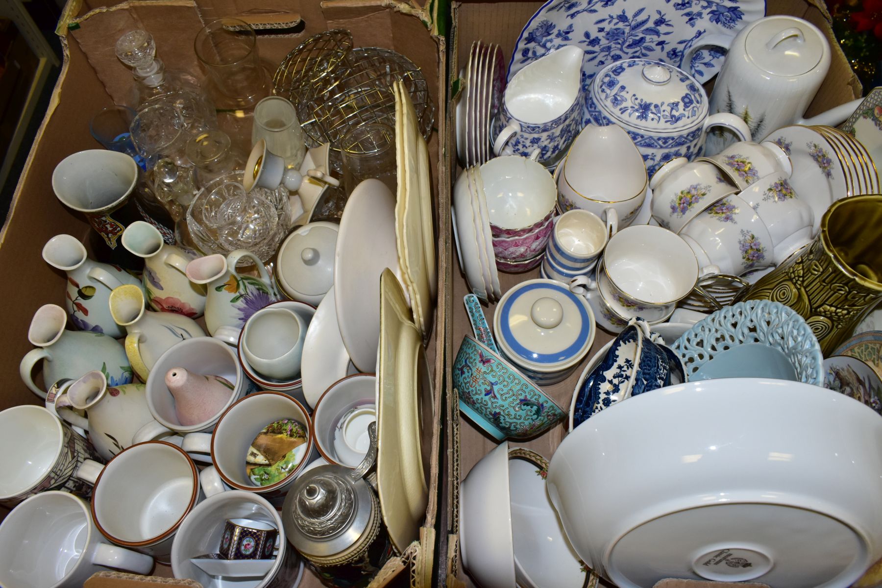 FOUR BOXES AND LOOSE CERAMICS AND GLASS WARES, to include a Royal Doulton Pretty Ladies Alexandra - Image 8 of 11