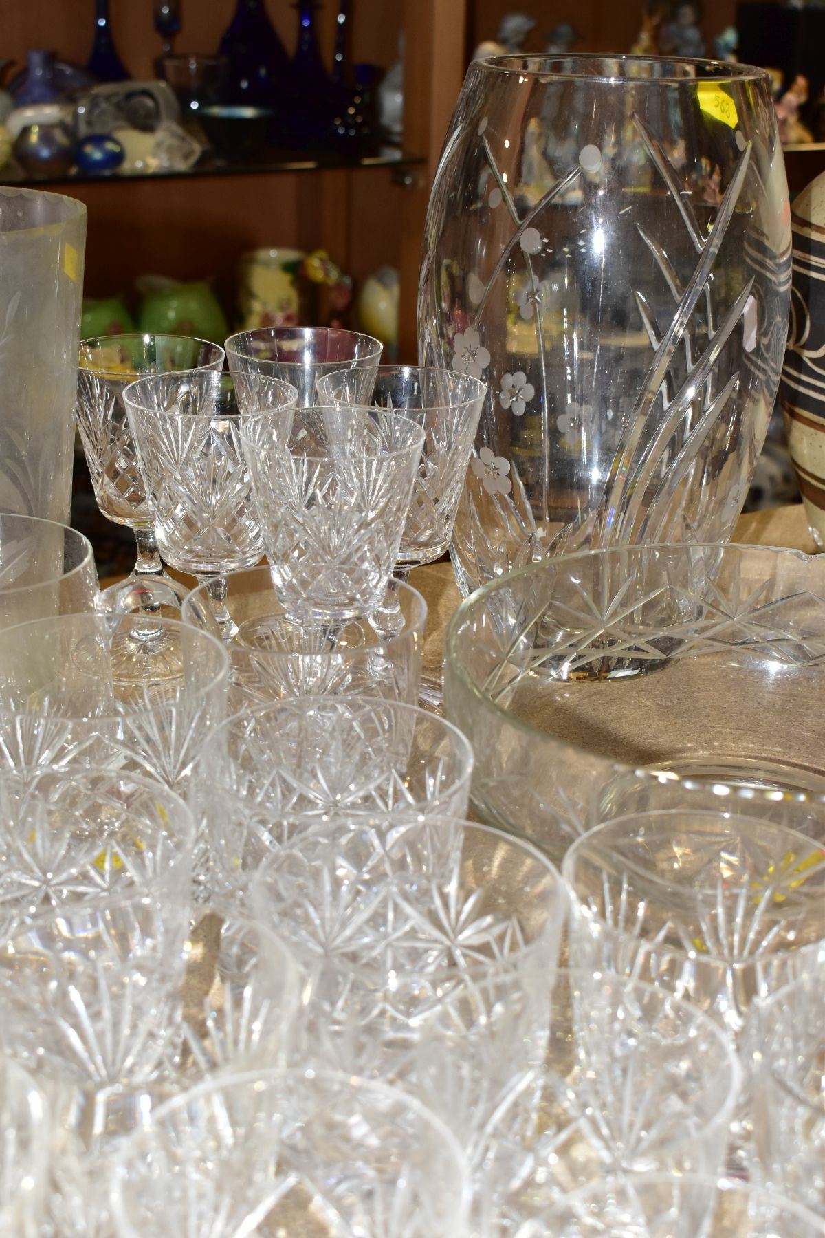 A QUANTITY OF CUT GLASS AND CRYSTAL ITEMS, approximately forty pieces to include a Royal Doulton - Image 6 of 10