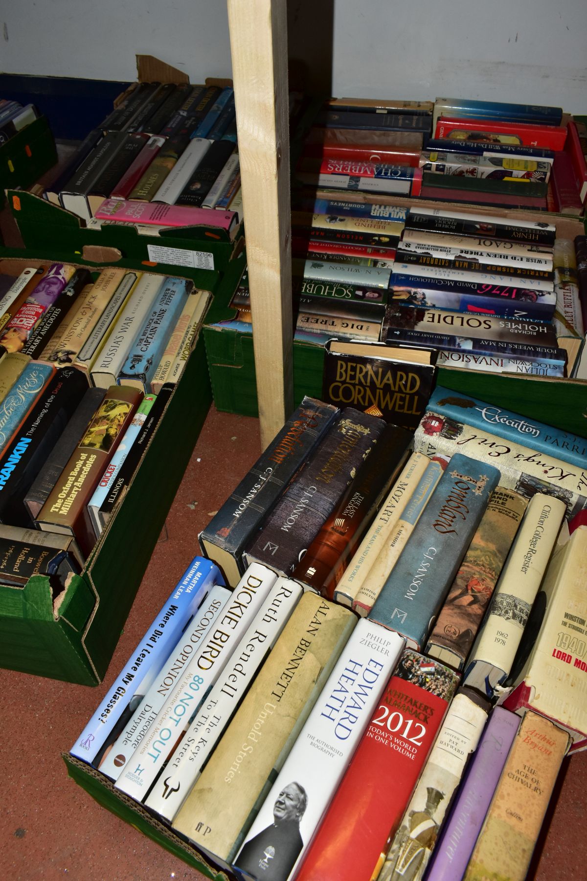 FIVE BOXES OF BOOKS, containing approximately one hundred to one hundred and twenty mainly