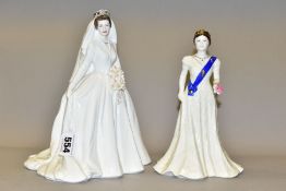 TWO LIMITED EDITION COALPORT ROYAL FIGURINES, comprising Coalport Royal Brides series HRH The