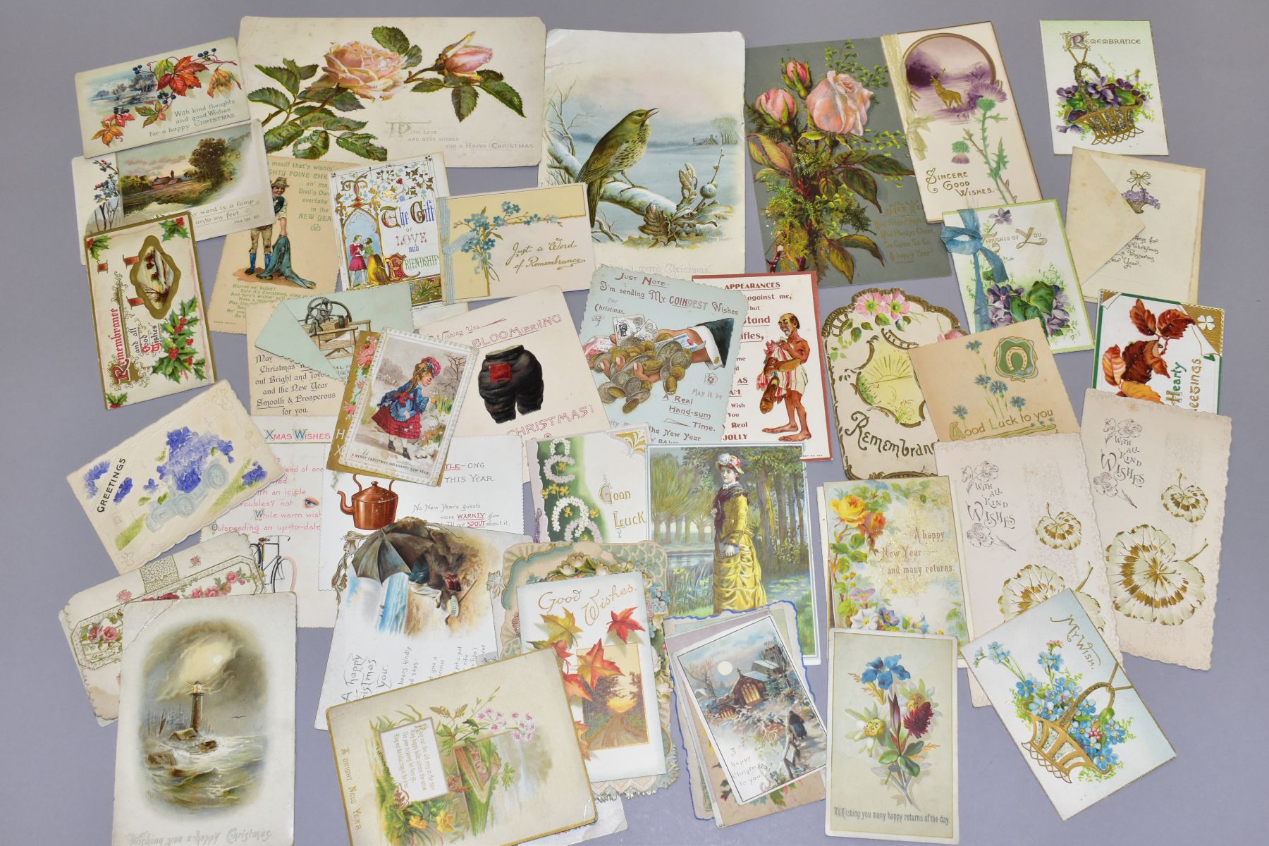 A BOX OF LATE NINETEENTH AND EARLY TWENTIETH CENTURY EPHEMERA, to include various greetings cards, - Image 6 of 11