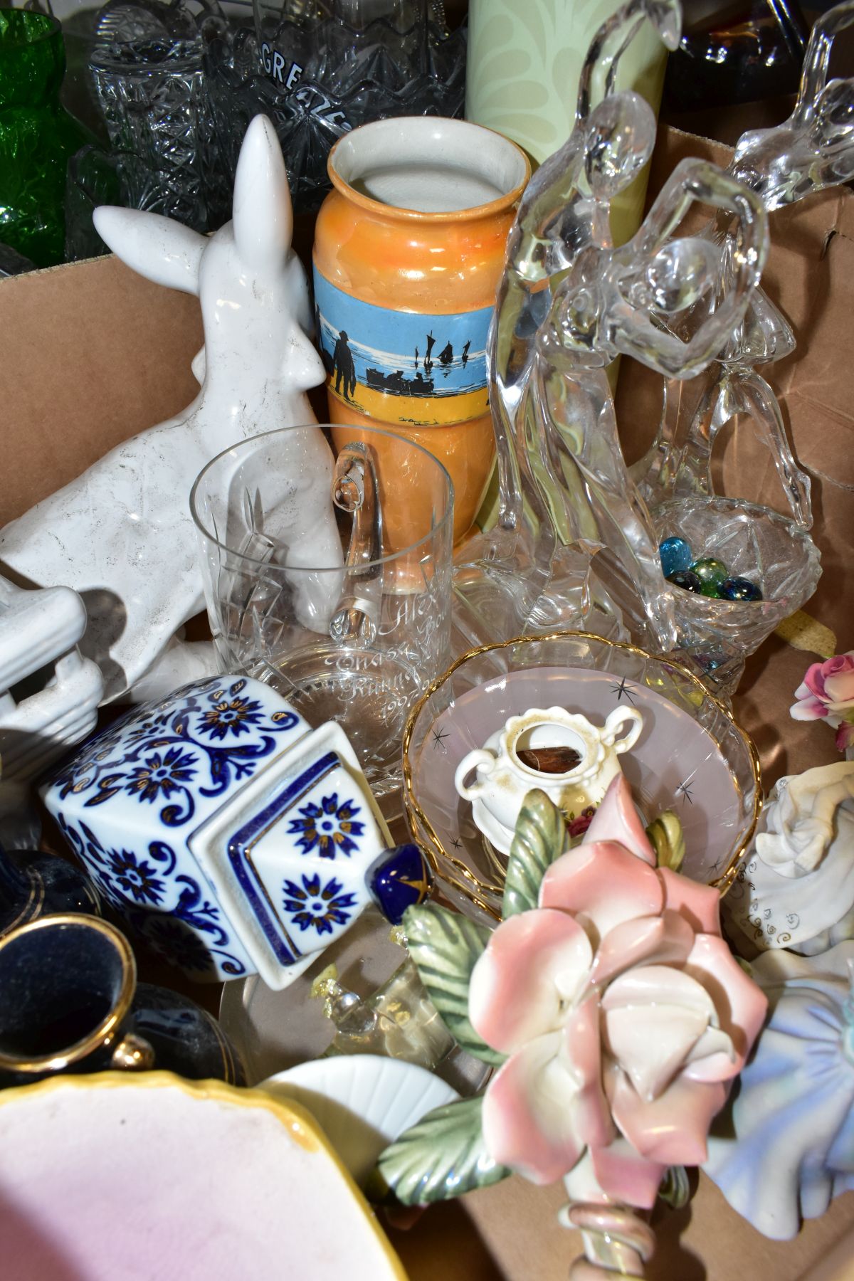 FIVE BOXES AND LOOSE CERAMICS AND GLASSWARES, to include a twenty one piece Thomas Forester & Sons - Image 12 of 15