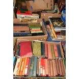 SIX BOXES OF VINTAGE BOOKS, to include H G Wells by Odhams press, The complete Prefaces of George