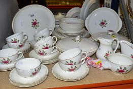 A ROYAL DOULTON 'SWEETHEART ROSE' H.4936 DINNER SERVICE, comprising an oval meat platter, length
