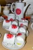 A FIFTEEN PIECE 1960S THOMAS PORCELAIN PINWHEEL COFFEE SET, by Thomas, Germany (part of the