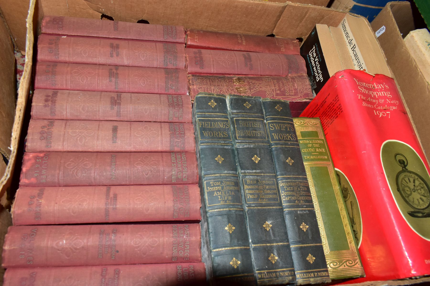 SIX BOXES OF VINTAGE BOOKS, to include H G Wells by Odhams press, The complete Prefaces of George - Bild 7 aus 8