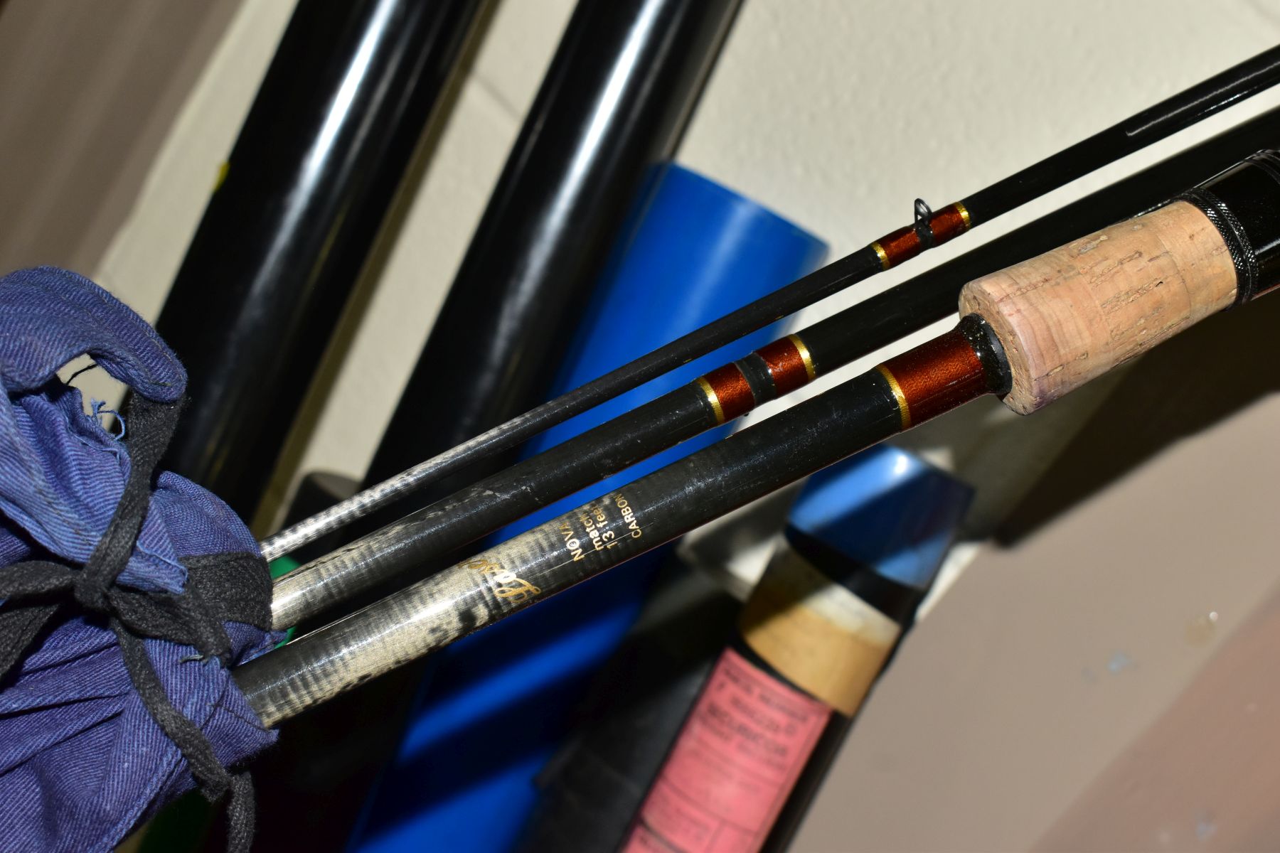 A QUANTITY OF FISHING RODS, REELS, NETS AND OTHER EQUIPMENT, to include Shakespeare and Seal rods, - Image 13 of 14