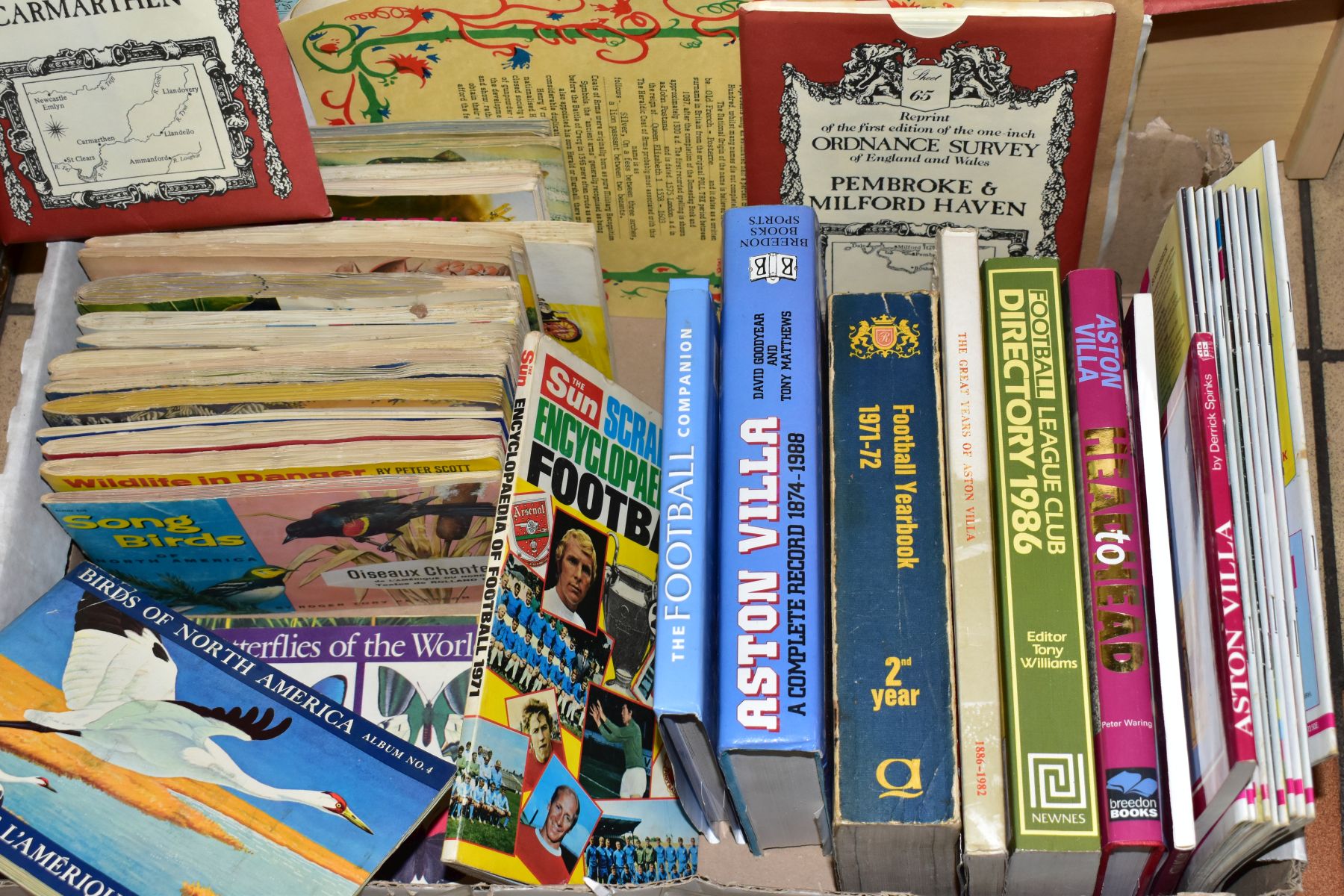 A BOX OF BOOKS AND EPHEMERA, eight books on the subject of football, particularly Aston Villa FC, - Image 2 of 4