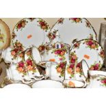 ROYAL ALBERT 'OLD COUNTRY ROSES' TEA AND DINNER WARES, comprising a tea pot and cover (second),