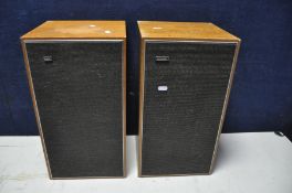 A PAIR OF TEAK VINTAGE GOODMANS MAGNUM SL SPEAKERS (untested)