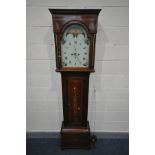 WILLIAM BURR OF HAMILTON, SCOTLAND, AN EARLY 19TH CENTURY MAHOGANY EIGHT DAY LONGCASE CLOCK,