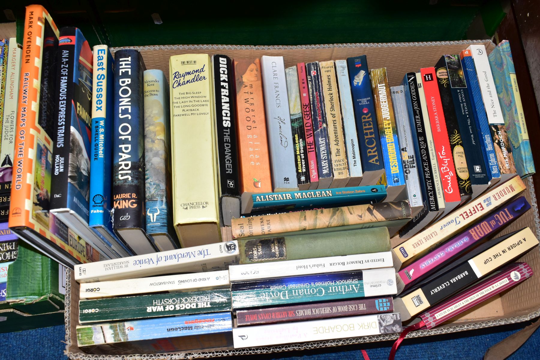 FIVE BOXES OF BOOKS, approximately two hundred books with titles to include fiction, railways, - Image 3 of 6