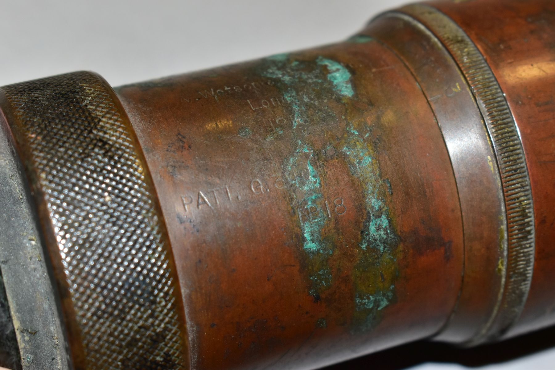 A W WATSON AND SONS LTD WORLD WAR ONE BRASS MILITARY TELESCOPE marked G S Telescope x 8 1400 W - Image 5 of 7