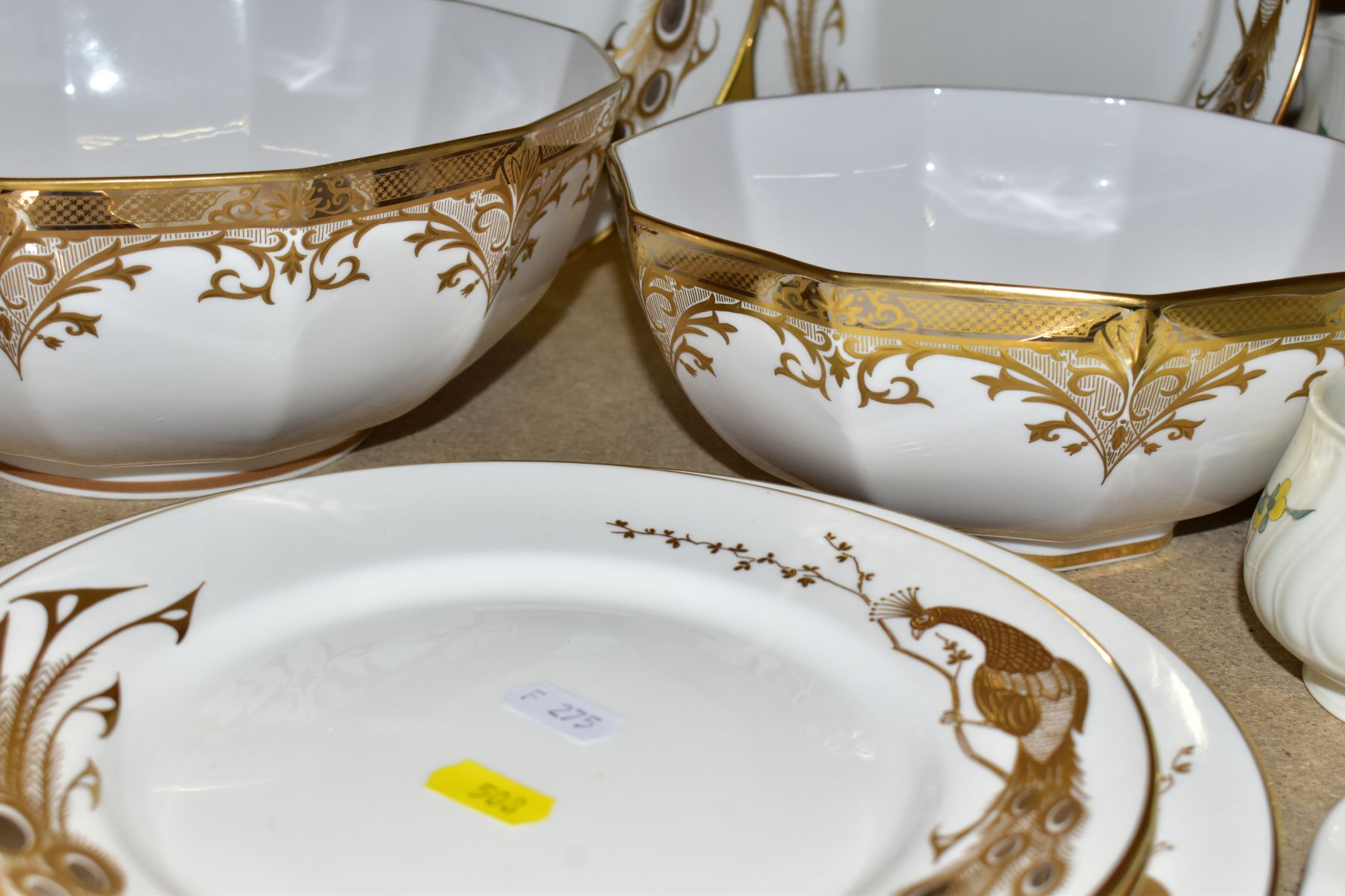 TEN PIECES OF CAVERSWALL CHINA DINNER WARES, comprising four dinner plates, three tea plates, a - Image 7 of 8