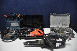 A COLLECTION OF POWER TOOLS to include a Bosch GBH2-24DFR (untested due to plug type), a Black and