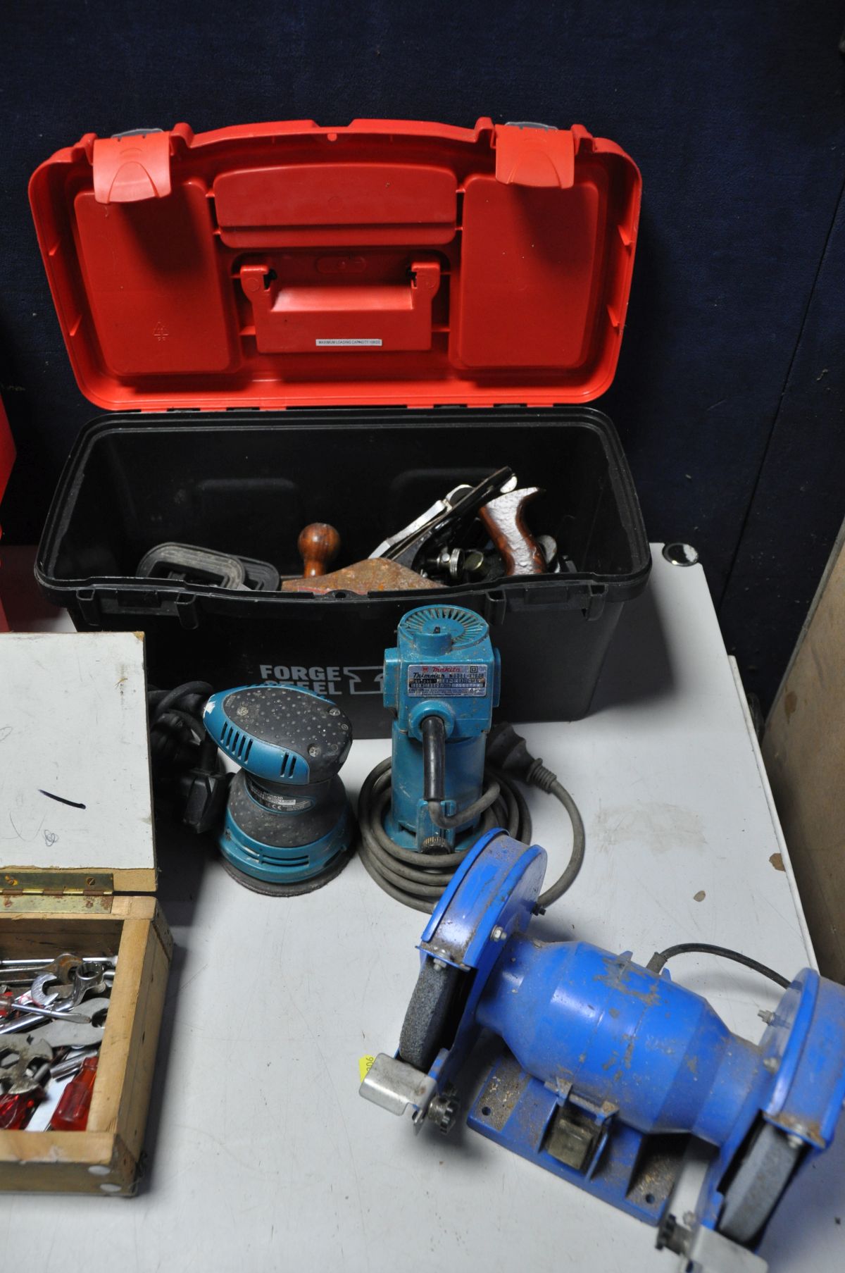 TWO TOOLBOXES to include various hand tools spanners, drill bits and a selection of electrical - Image 2 of 3