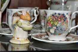 A GROUP OF ROYAL DOULTON BRAMBLY HEDGE WARES, comprising a Mrs Toadflax figure DBH11, a Spring