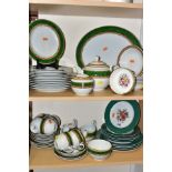 A FORTY THREE PIECE ROYAL WORCESTER MOSAIC DINNER SERVICE AND OTHER ROYAL WORCESTER DINNERWARES,