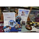 A GROUP OF COLLECTORS PLATES AND STEAM TRAIN CALENDARS, to include forty seven collectors plates,