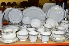 A SEVENTY PIECE ROYAL DOULTON YORK H5100 DINNER SERVICE, comprising a meat plate, an oval dish, a
