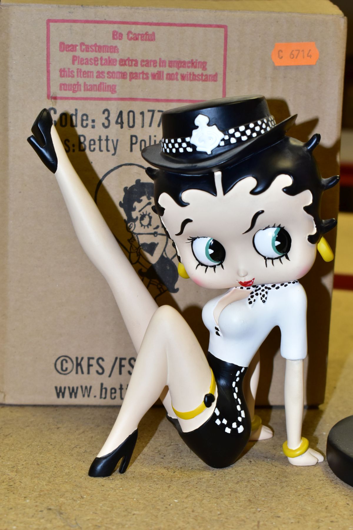 FOUR BETTY BOOP RESIN FIGURES BY KING FEATURES SYNDICATE, comprising boxed Betty Police lady leg up, - Image 2 of 8