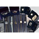 A SELECTION OF ETERNA WATCHES, nine wristwatches, five in long signed Eterna boxes, three in