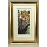 ROLF HARRIS (AUSTRALIA 1930) 'ALERT FOR PREY' a limited edition print of a Leopard 183/195, signed
