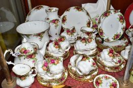 FIFTY FOUR PIECES OF ROYAL ALBERT OLD COUNTRY ROSES TEA AND GIFT WARES, comprising a vase height